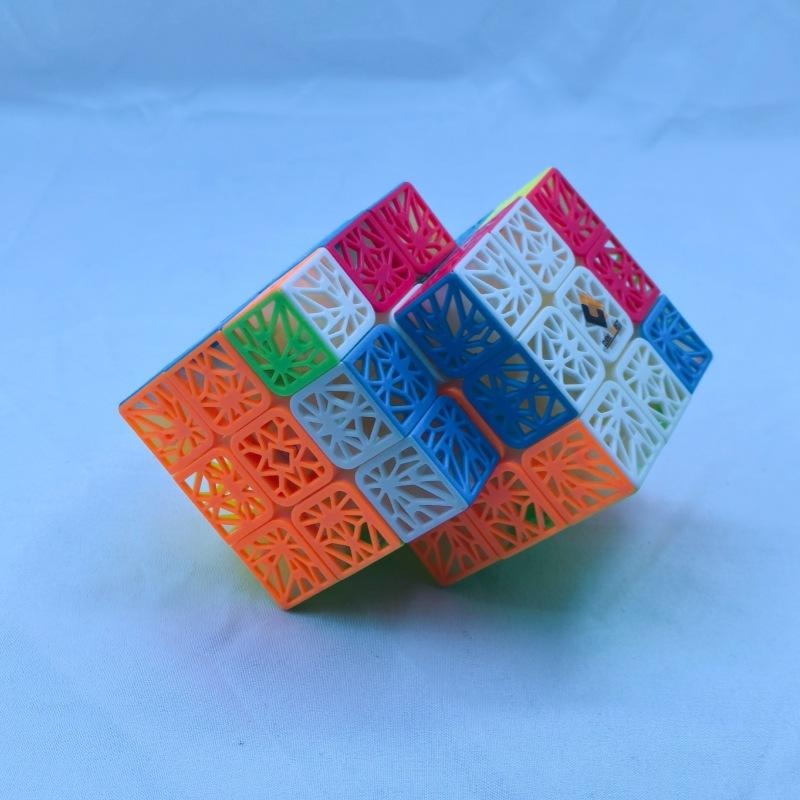 (image for) CubeTwist 2‑in‑8 Hollow Surface Conjoined 3x3 Siamese Cube Rotation‑Limited Puzzle