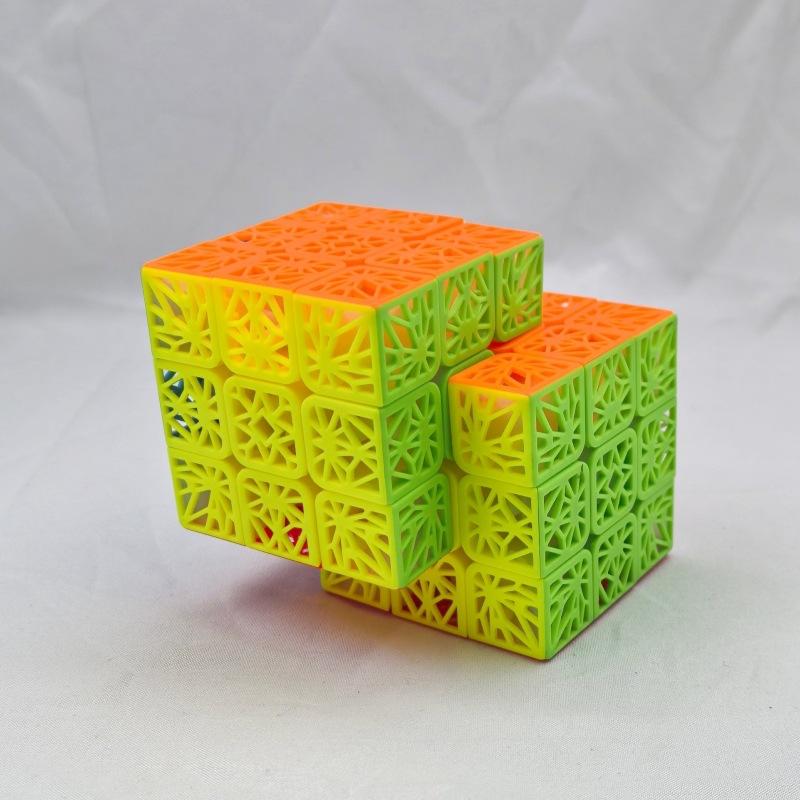 (image for) CubeTwist 2‑in‑8 Hollow Surface Conjoined 3x3 Siamese Cube Rotation‑Limited Puzzle