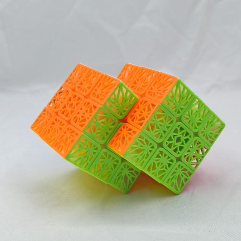 (image for) CubeTwist 2‑in‑8 Hollow Surface Conjoined 3x3 Siamese Cube Rotation‑Limited Puzzle
