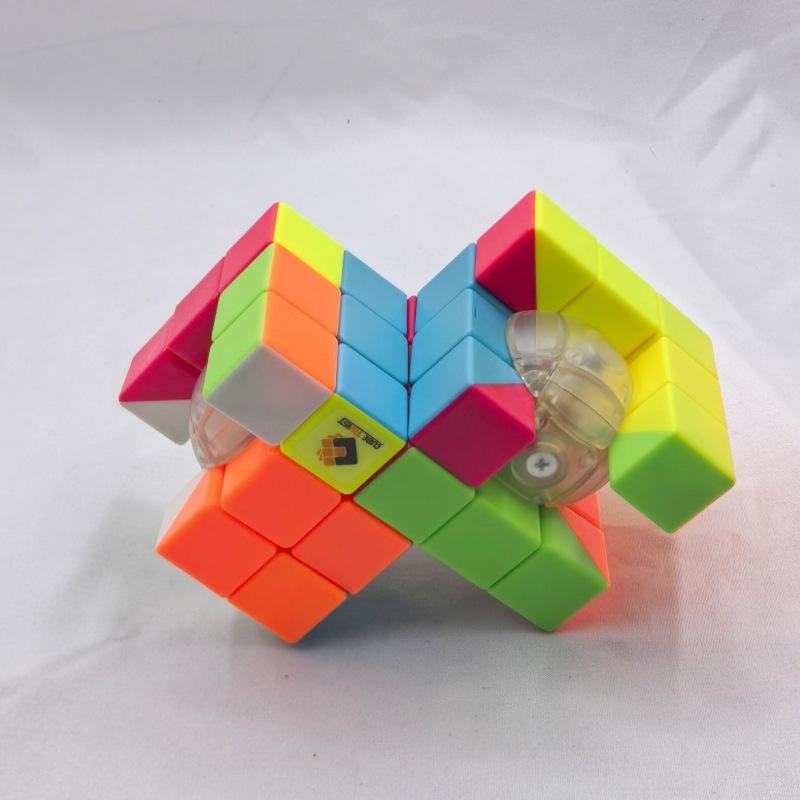 (image for) CubeTwist Gemini Cube 2‑in‑3 Geometric Siamese Cube, Restricted Rotation MOD Twisty Puzzle