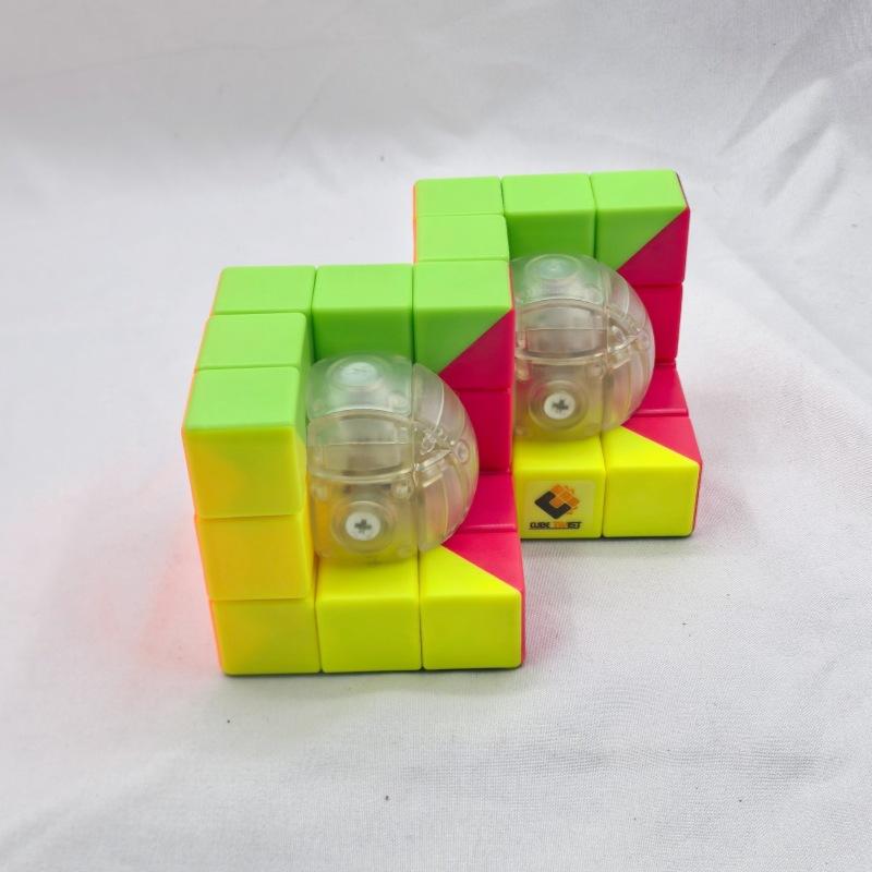 (image for) CubeTwist Gemini Cube 2‑in‑3 Geometric Siamese Cube, Restricted Rotation MOD Twisty Puzzle