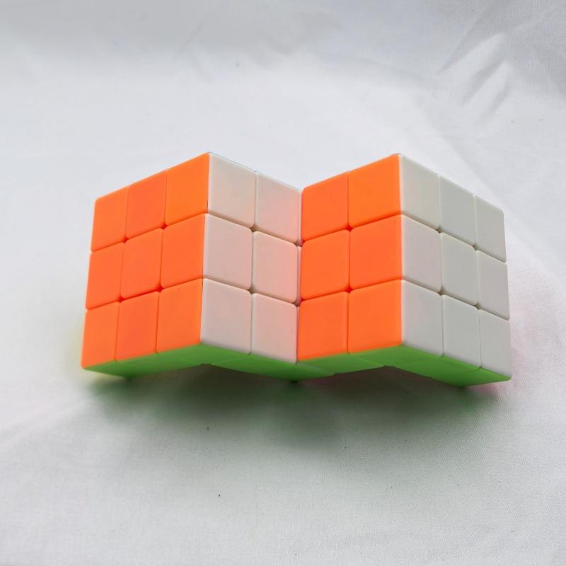 (image for) CubeTwist Gemini Cube 2‑in‑3 Geometric Siamese Cube, Restricted Rotation MOD Twisty Puzzle