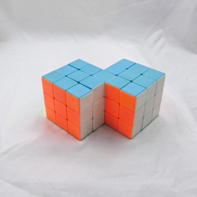 (image for) CubeTwist Gemini Cube 2‑in‑3 Geometric Siamese Cube, Restricted Rotation MOD Twisty Puzzle