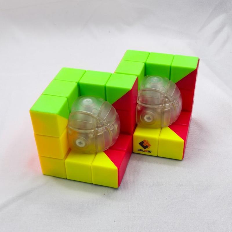 (image for) CubeTwist Gemini Cube 2‑in‑3 Geometric Siamese Cube, Restricted Rotation MOD Twisty Puzzle