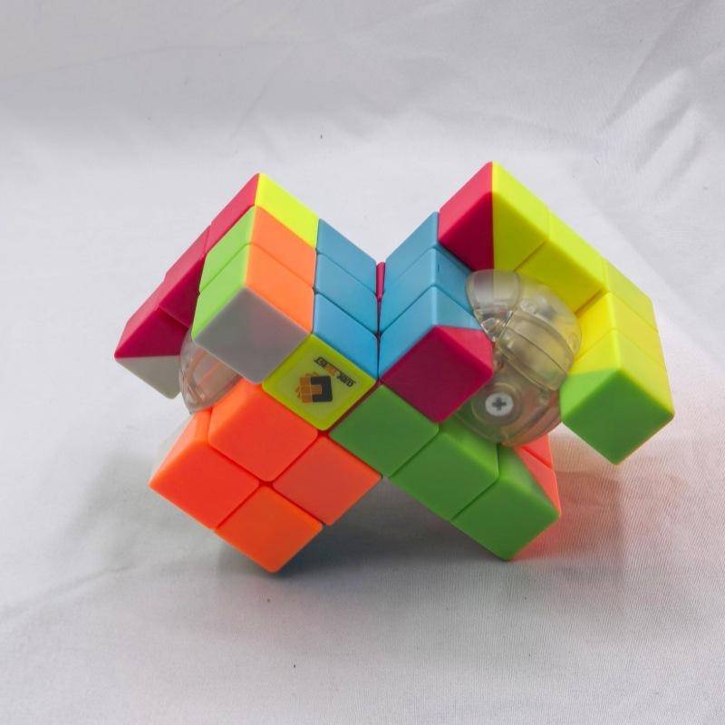 (image for) CubeTwist Gemini Cube 2‑in‑3 Geometric Siamese Cube, Restricted Rotation MOD Twisty Puzzle