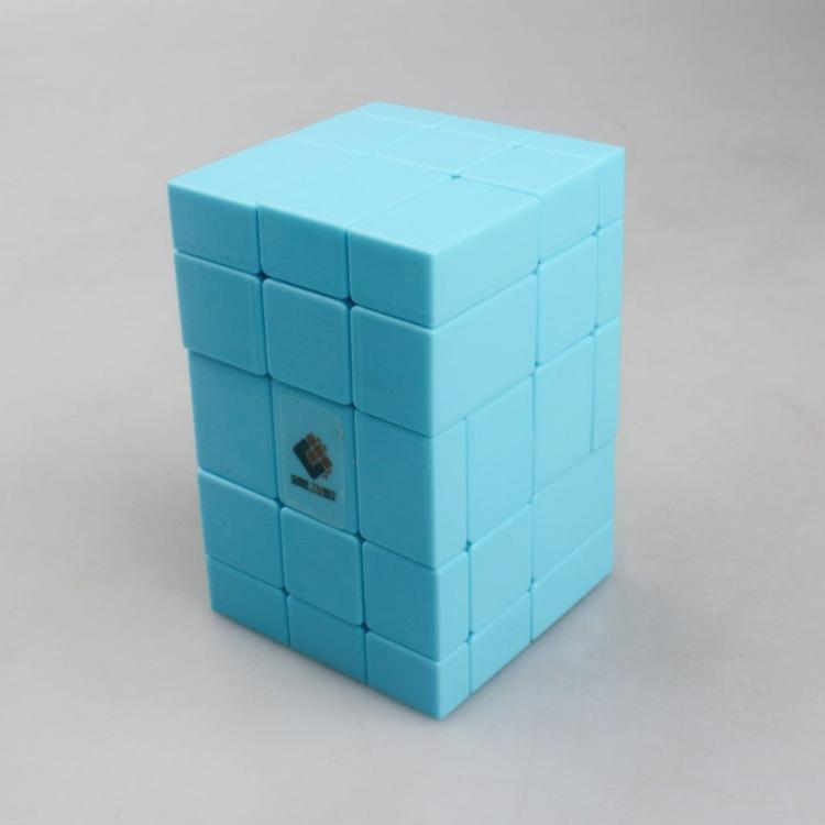 (image for) Cubetwist Stack‑Up No.1 Light‑Blue 2‑Conjoined Mirror Siamese Cube Limited‑Rotation Twisty Puzzle
