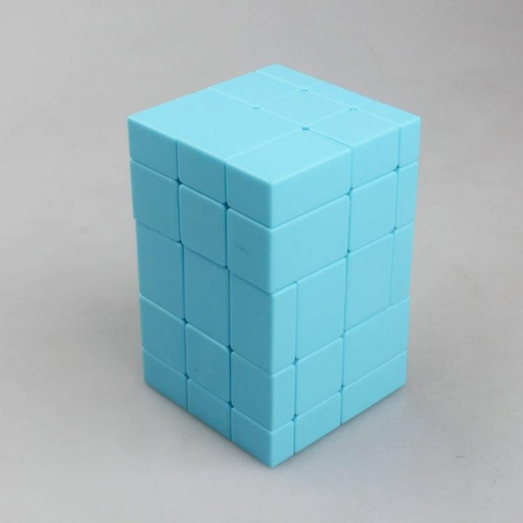 (image for) Cubetwist Stack‑Up No.1 Light‑Blue 2‑Conjoined Mirror Siamese Cube Limited‑Rotation Twisty Puzzle