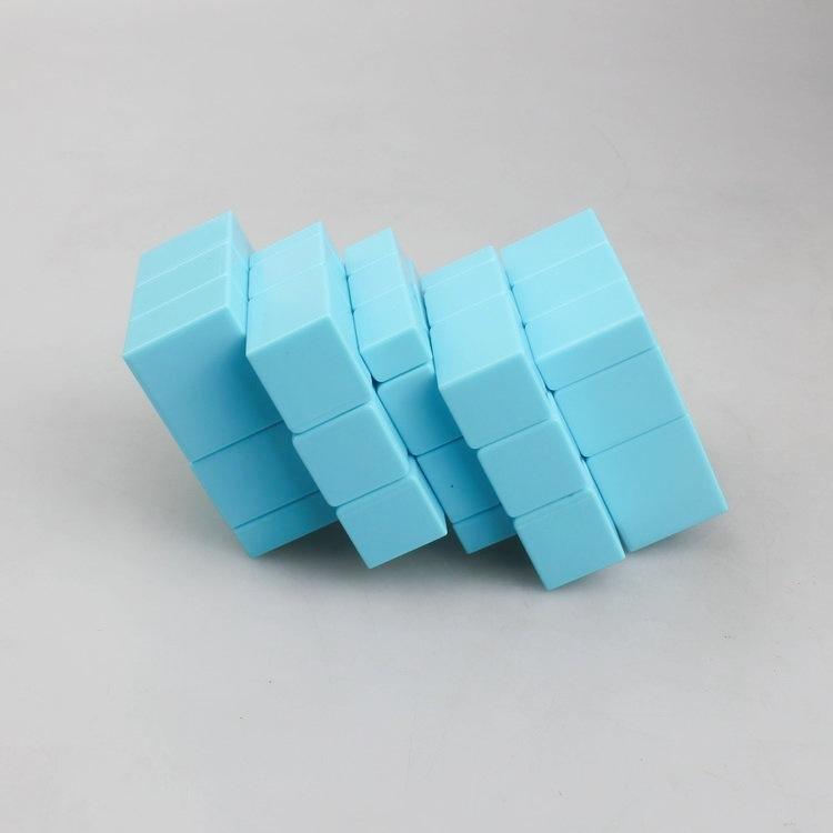 (image for) Cubetwist Stack‑Up No.1 Light‑Blue 2‑Conjoined Mirror Siamese Cube Limited‑Rotation Twisty Puzzle