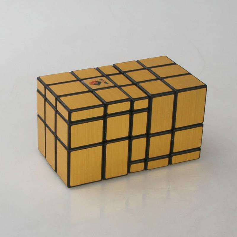 (image for) Cubetwist Stack‑Up No.2 Mirror Siamese Cube 3x3 Gold Sticker Conjoined Twisty Puzzle