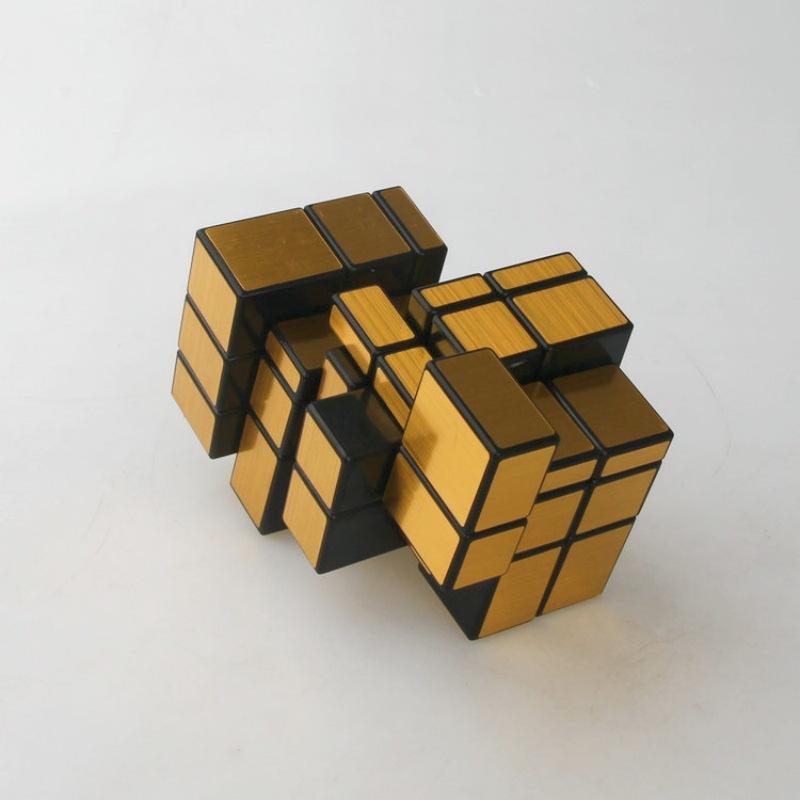 (image for) Cubetwist Stack‑Up No.2 Mirror Siamese Cube 3x3 Gold Sticker Conjoined Twisty Puzzle