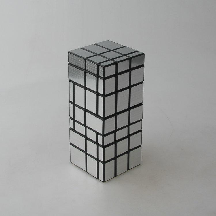 (image for) Cubetwist Layer‑Stack No.3 Mirror 3‑Conjoined Siamese Cube Limited‑Rotation Twist Puzzle