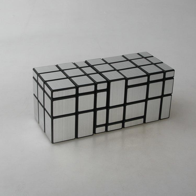 (image for) Cubetwist Layer‑Stack No.3 Mirror 3‑Conjoined Siamese Cube Limited‑Rotation Twist Puzzle
