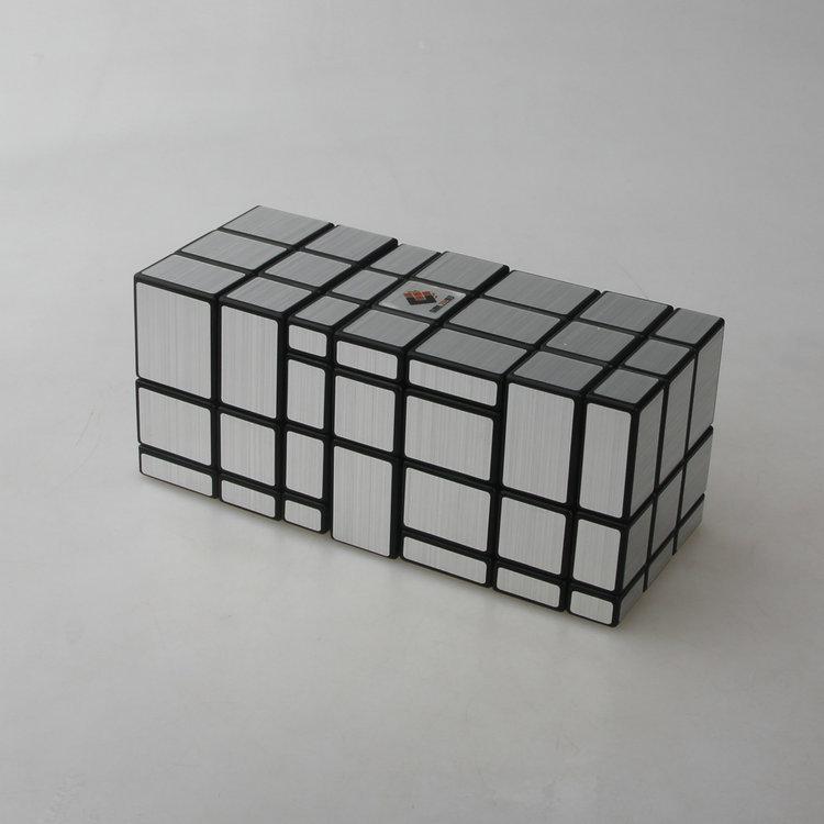 (image for) Cubetwist Layer‑Stack No.3 Mirror 3‑Conjoined Siamese Cube Limited‑Rotation Twist Puzzle