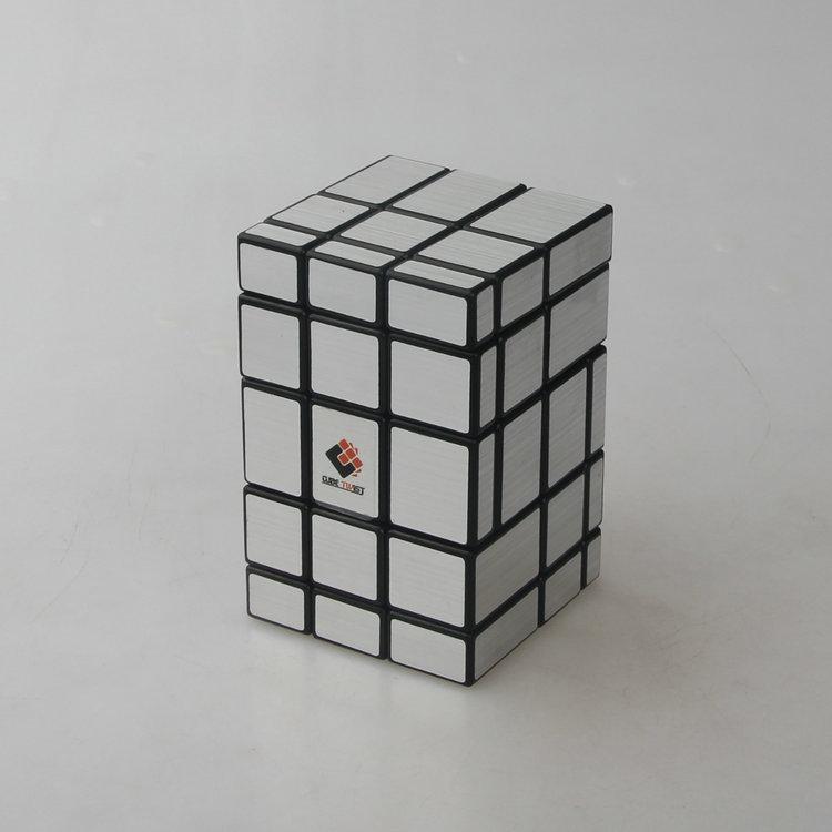 (image for) CubeTwist Mirror Blocks No.1 Stacked Siamese Cube, 2‑Connected Mirror Puzzle, Variable Shape Twisty Toy