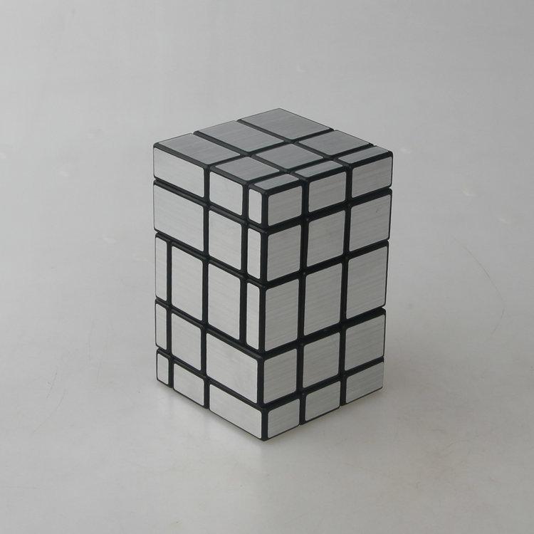 (image for) CubeTwist Mirror Blocks No.1 Stacked Siamese Cube, 2‑Connected Mirror Puzzle, Variable Shape Twisty Toy