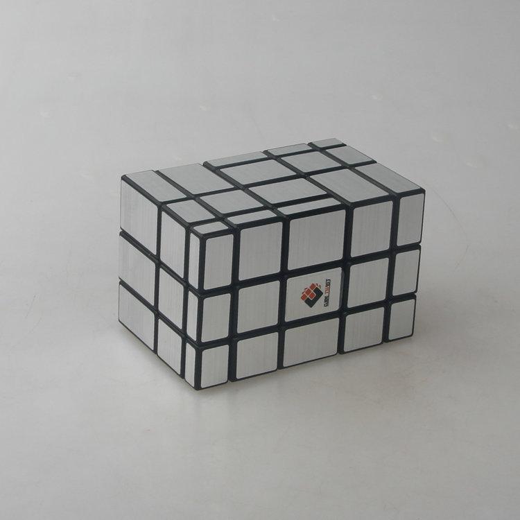 (image for) CubeTwist Mirror Blocks No.1 Stacked Siamese Cube, 2‑Connected Mirror Puzzle, Variable Shape Twisty Toy