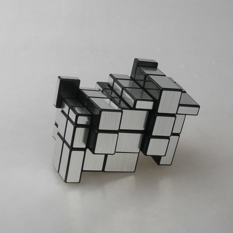 (image for) CubeTwist Mirror Blocks No.1 Stacked Siamese Cube, 2‑Connected Mirror Puzzle, Variable Shape Twisty Toy