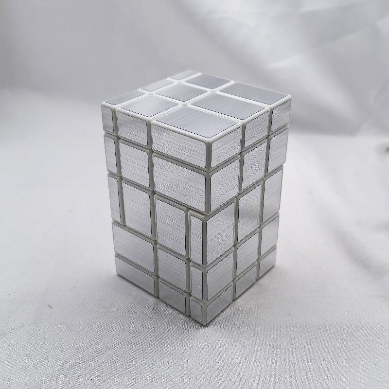 (image for) CubeTwist Mirror Blocks No.1 Stacked Siamese Cube, 2‑Connected Mirror Puzzle, Variable Shape Twisty Toy