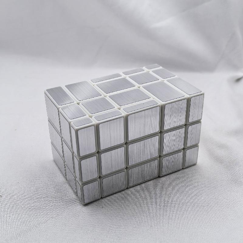 (image for) CubeTwist Mirror Blocks No.1 Stacked Siamese Cube, 2‑Connected Mirror Puzzle, Variable Shape Twisty Toy