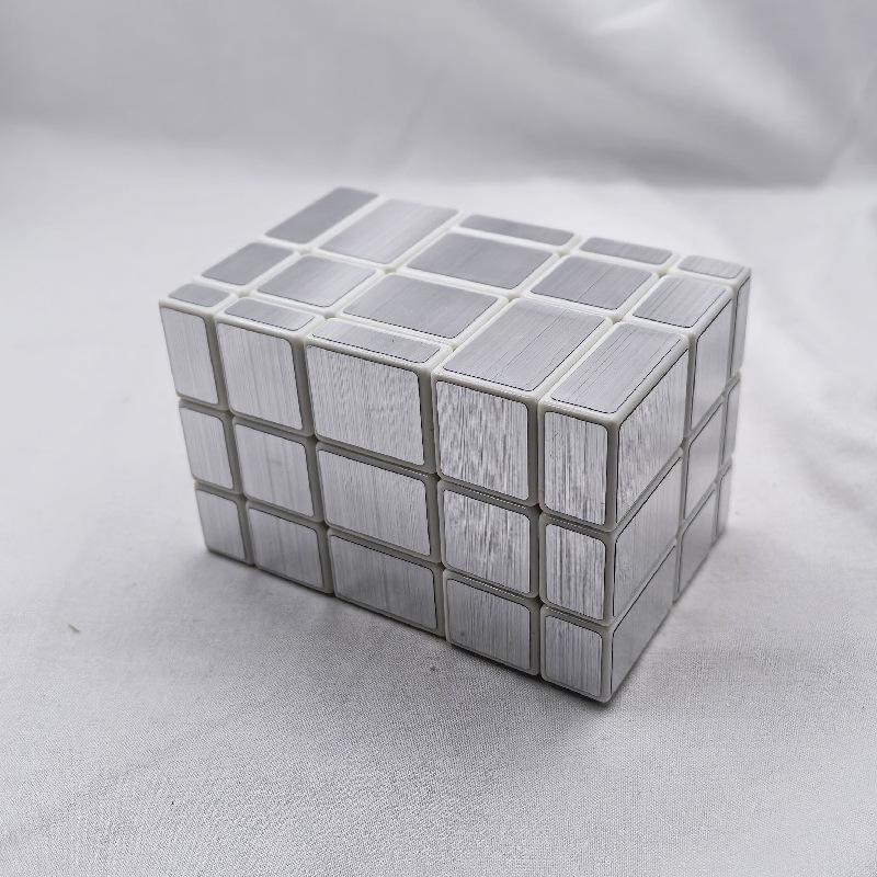(image for) CubeTwist Mirror Blocks No.1 Stacked Siamese Cube, 2‑Connected Mirror Puzzle, Variable Shape Twisty Toy