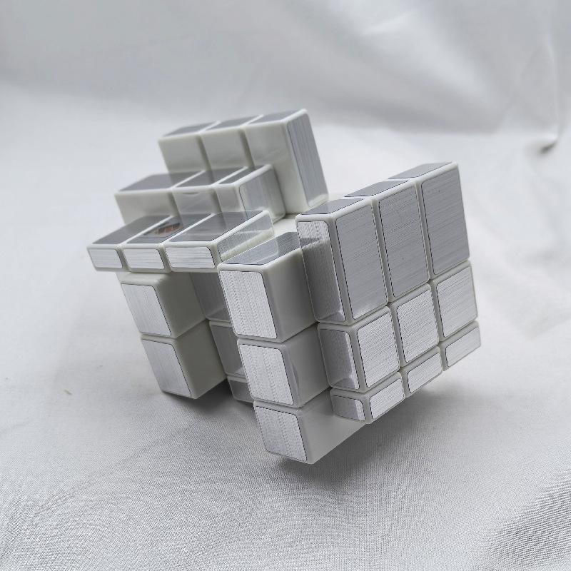 (image for) CubeTwist Mirror Blocks No.1 Stacked Siamese Cube, 2‑Connected Mirror Puzzle, Variable Shape Twisty Toy
