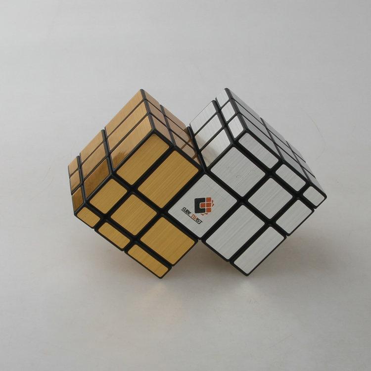 CubeTwist Mirror Blocks 2‑3 Siamese Cube, Gold & Silver Connected Mirror Twisty Puzzle, Restricted‑Rotation Mod (image for) CubeTwist Mirror Blocks 2‑3 Siamese Cube, Gold & Silver Connected Mirror Twisty Puzzle, Restricted‑Rotation Mod