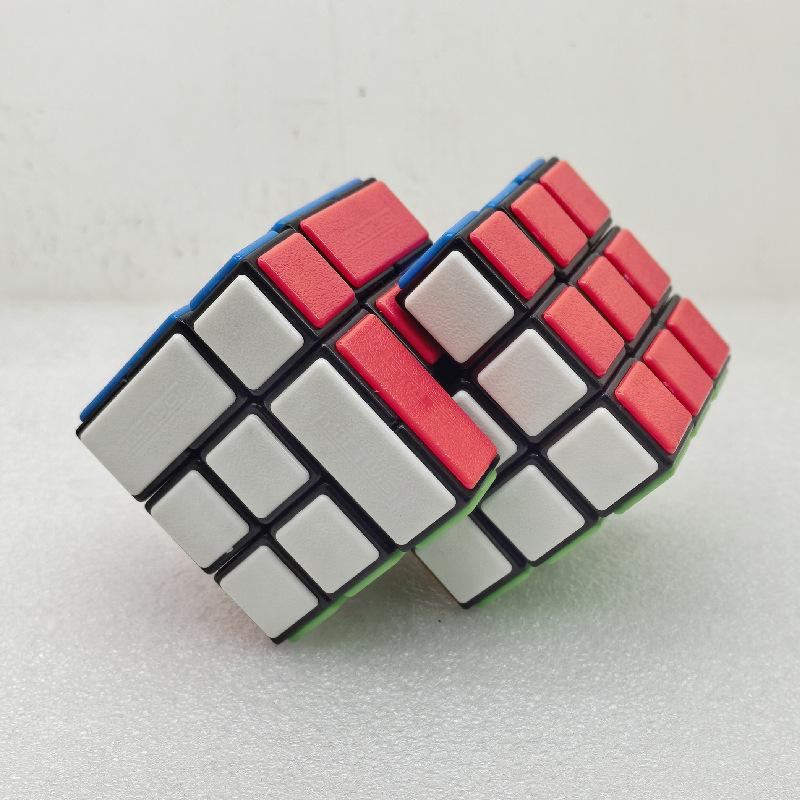 (image for) CubeTwist Gemini Bandaged 3 Conjoined Bandaged Magic Cube Rotation‑Limited Puzzle