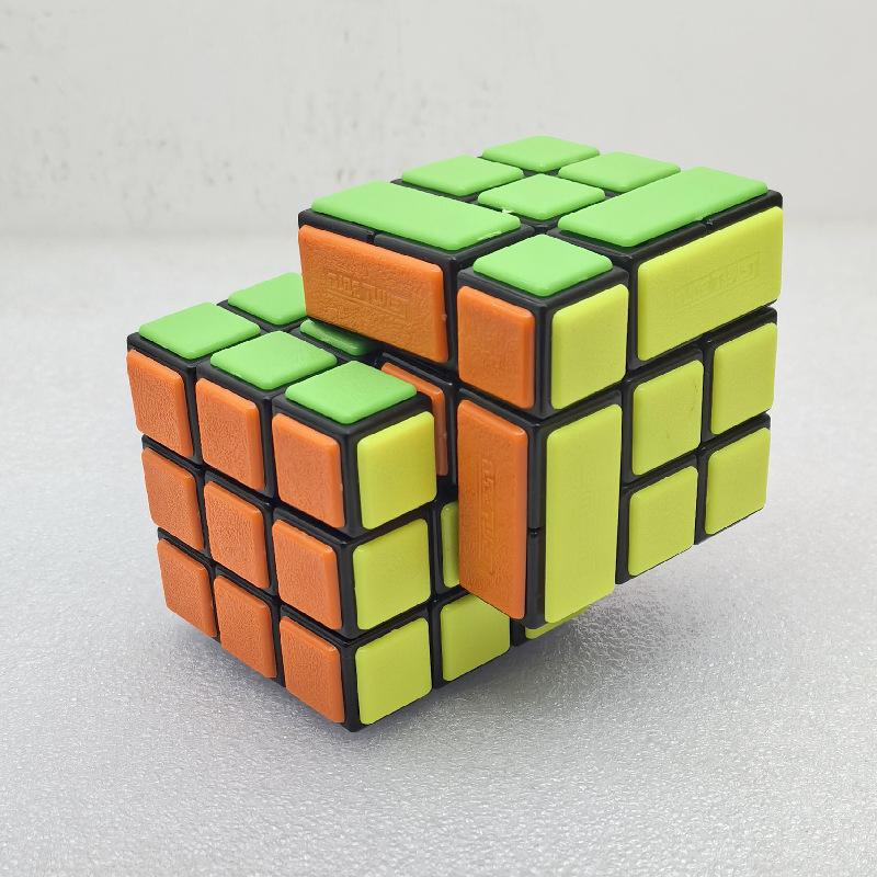 (image for) CubeTwist Gemini Bandaged 3 Conjoined Bandaged Magic Cube Rotation‑Limited Puzzle