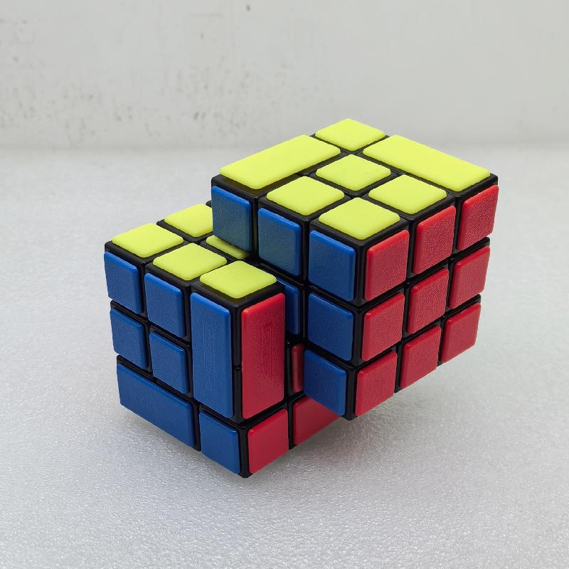 (image for) CubeTwist Gemini Bandaged 3 Conjoined Bandaged Magic Cube Rotation‑Limited Puzzle