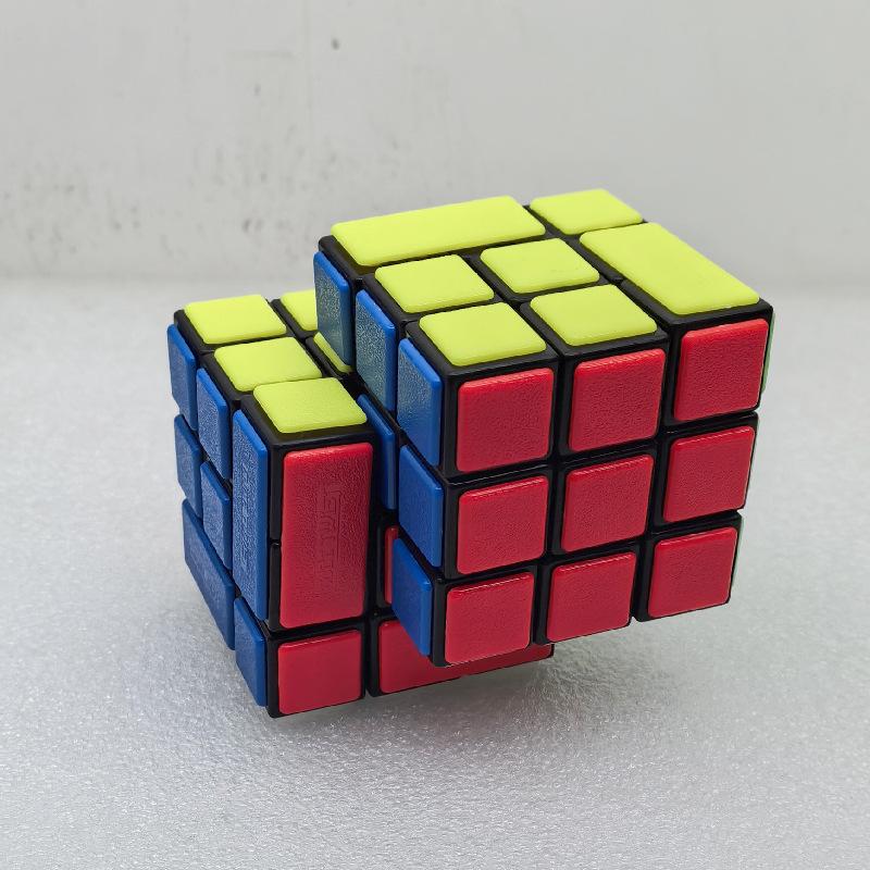 (image for) CubeTwist Gemini Bandaged 3 Conjoined Bandaged Magic Cube Rotation‑Limited Puzzle