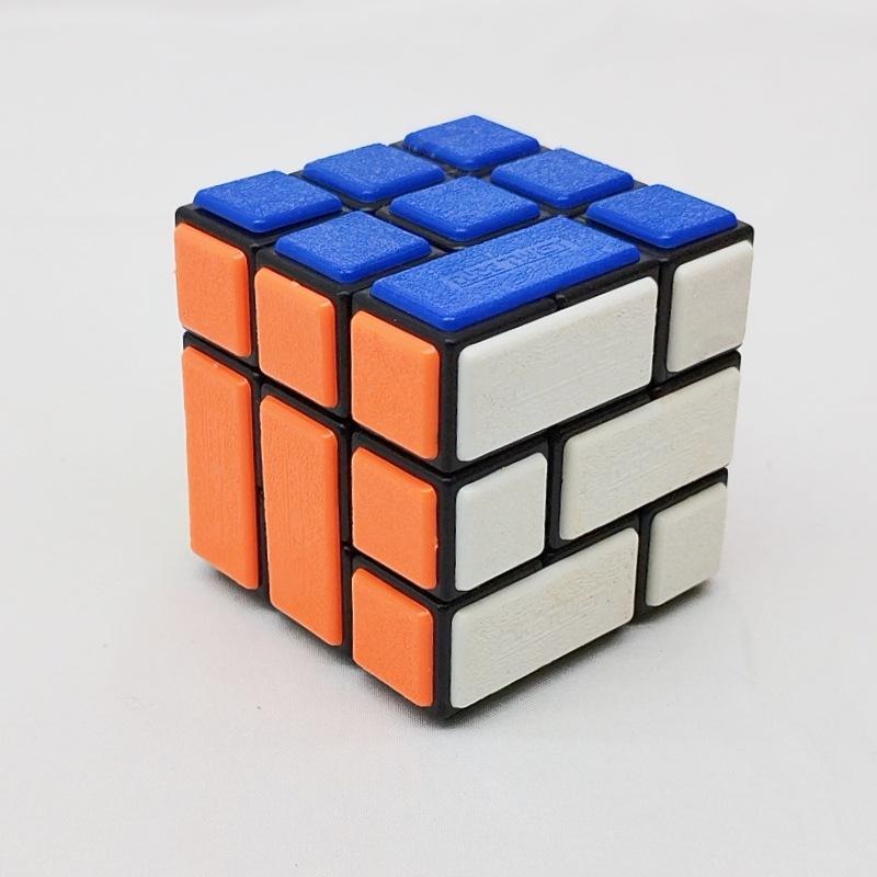 (image for) CubeTwist Bandaged 3x3 Cube No.22, Pin‑Insert Version Rotation‑Limited Puzzle