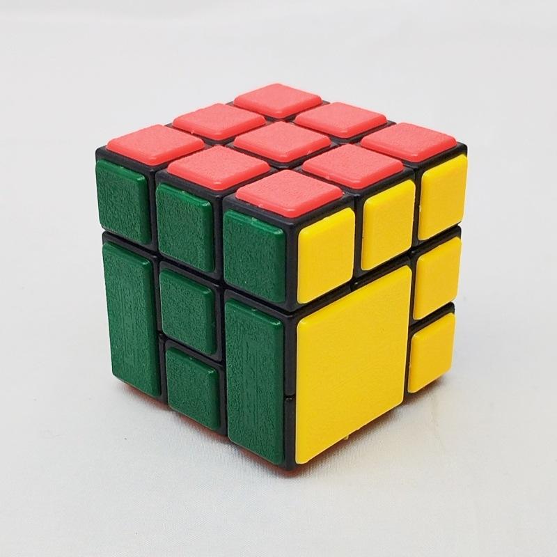 (image for) CubeTwist Bandaged 3x3 Cube No.23, Hole‑Pin Insert Version Rotation‑Limited Puzzle