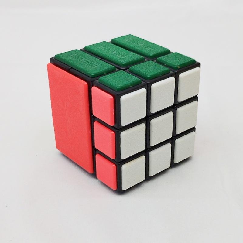 (image for) CubeTwist Bandaged 3x3 Cube No.25, Hole‑Pin Insert Version Rotation‑Limited Puzzle
