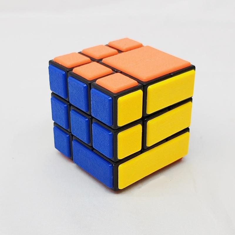 (image for) CubeTwist Bandaged 3x3 Cube No.25, Hole‑Pin Insert Version Rotation‑Limited Puzzle