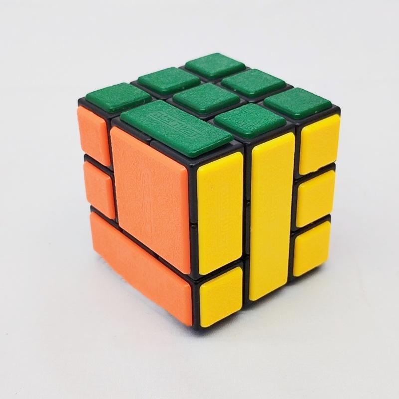 (image for) CubeTwist Bandaged 3x3 Cube No.26, Hole‑Pin Insert Version Rotation‑Limited Puzzle