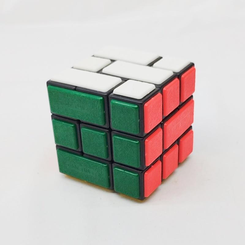 (image for) CubeTwist Bandaged 3x3 Cube No.31, Hole‑Pin Insert Version Rotation‑Limited Puzzle