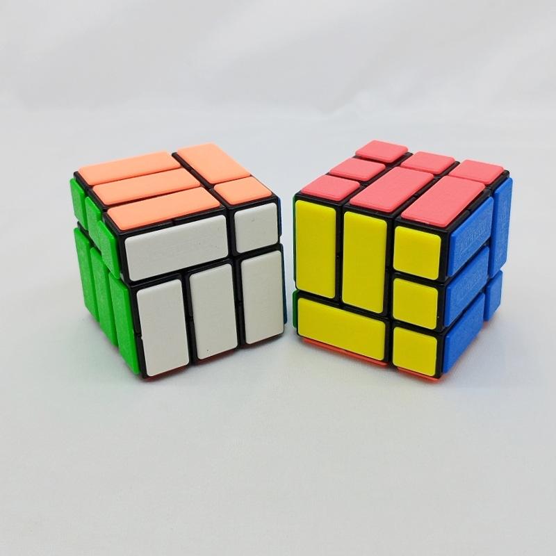 (image for) CubeTwist Bi‑Cube Bandaged 3x3 Cube, Pin‑Insert Version Restricted Rotation Twisty Puzzle