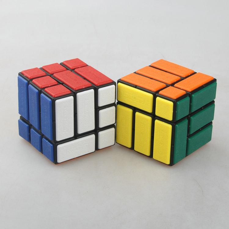 (image for) CubeTwist Bi‑Cube Bandaged 3x3 Cube, Pin‑Insert Version Restricted Rotation Twisty Puzzle