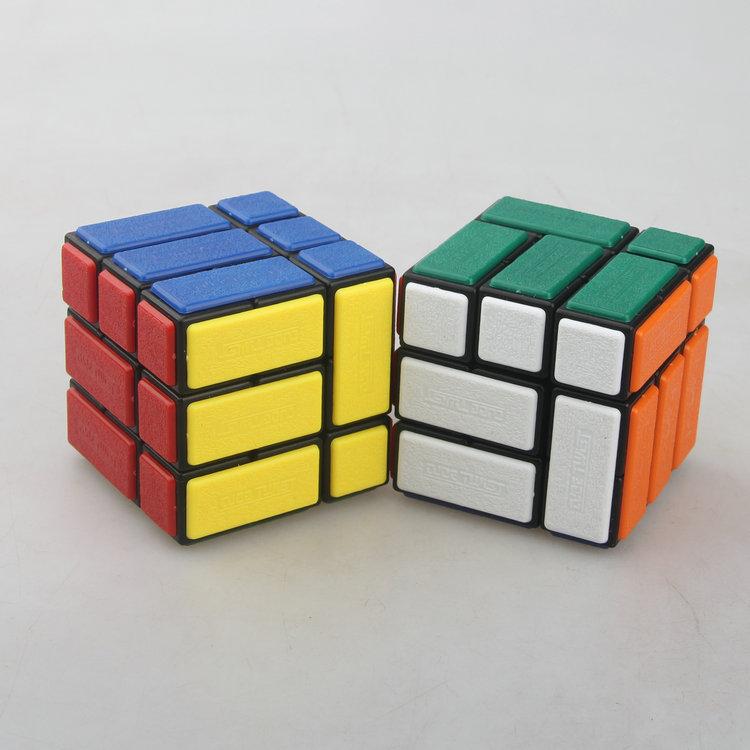 (image for) CubeTwist Bi‑Cube Bandaged 3x3 Cube, Pin‑Insert Version Restricted Rotation Twisty Puzzle