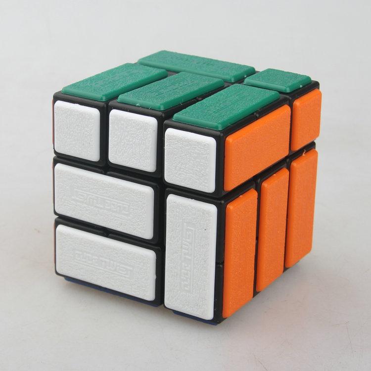 (image for) CubeTwist Bi‑Cube Bandaged 3x3 Cube, Pin‑Insert Version Restricted Rotation Twisty Puzzle