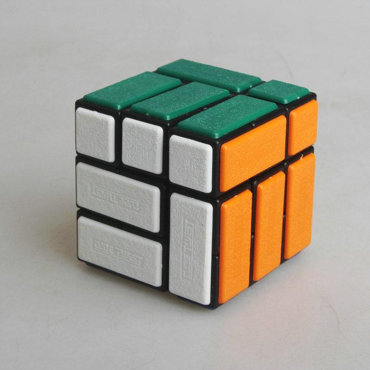 (image for) CubeTwist Bi‑Cube Bandaged 3x3 Cube, Pin‑Insert Version Restricted Rotation Twisty Puzzle