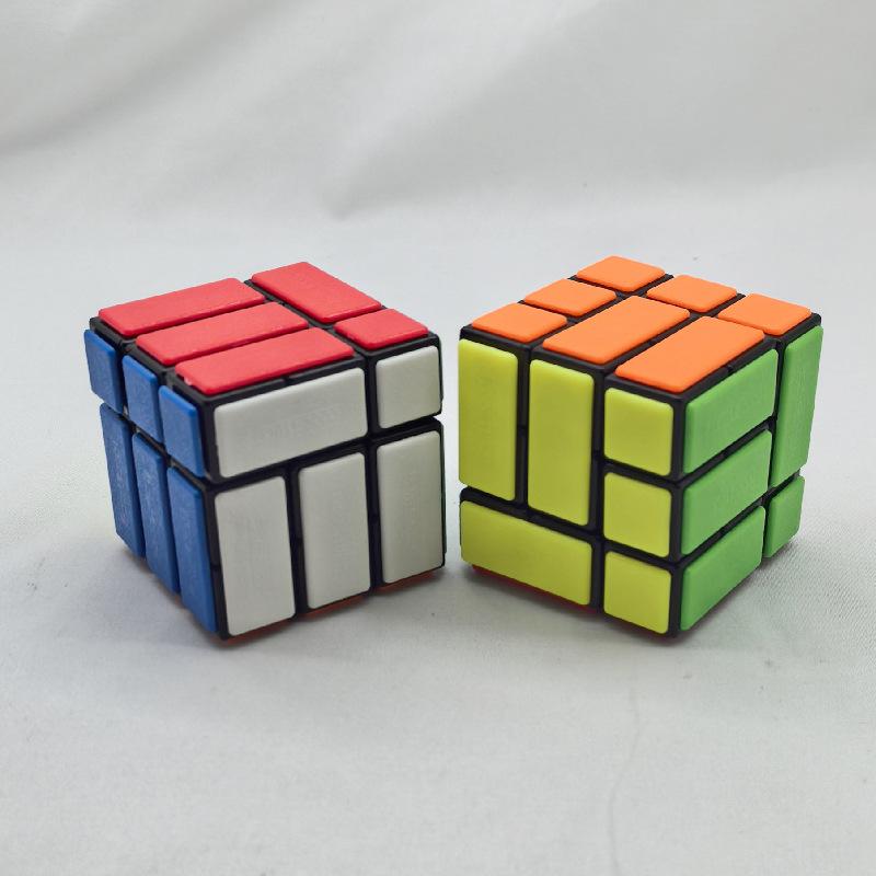 (image for) CubeTwist Bi‑Cube Bandaged 3x3 Cube, Pin‑Insert Version Restricted Rotation Twisty Puzzle