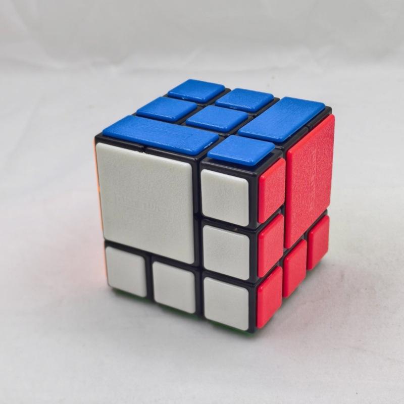 (image for) CubeTwist Puppet No.3 Bandaged 3x3 Cube, Interlocking Mod Twisty Puzzle with Restricted Rotation