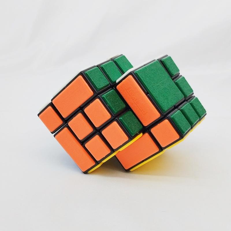 (image for) CubeTwist Siabry Cube, Bandaged & Siamese Combined Twisty Puzzle with Restricted Rotation