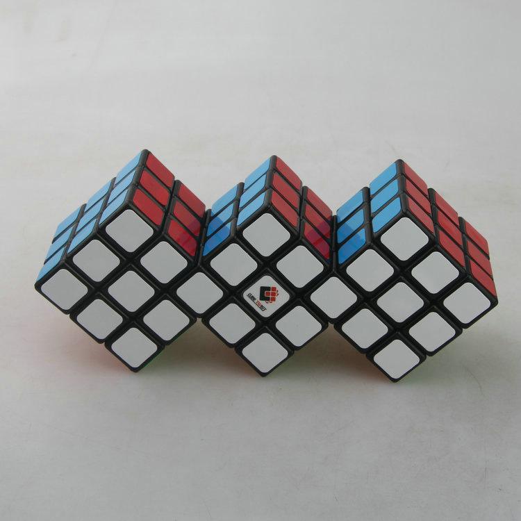(image for) CubeTwist 3‑in‑1 Siamese 3x3 Cube, Triple Connected 3x3 Twisty Puzzle, Restricted Rotation Mod