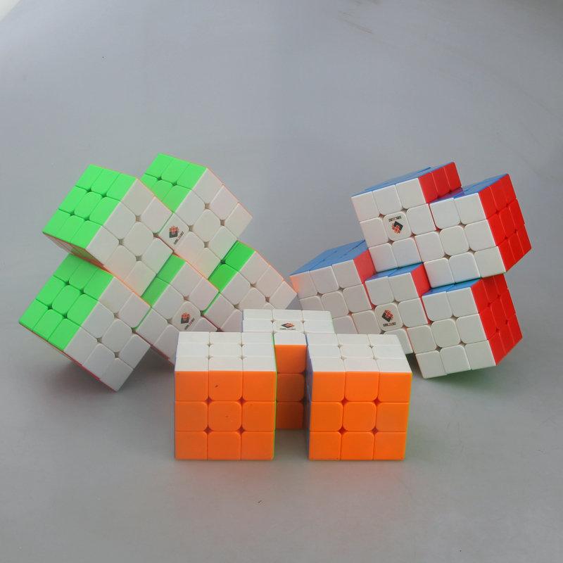 (image for) CubeTwist 2‑3 to 6‑3 Color Siamese Cube, Restricted‑Rotation Connected 3x3 Twisty Puzzle, Custom N‑3 Available