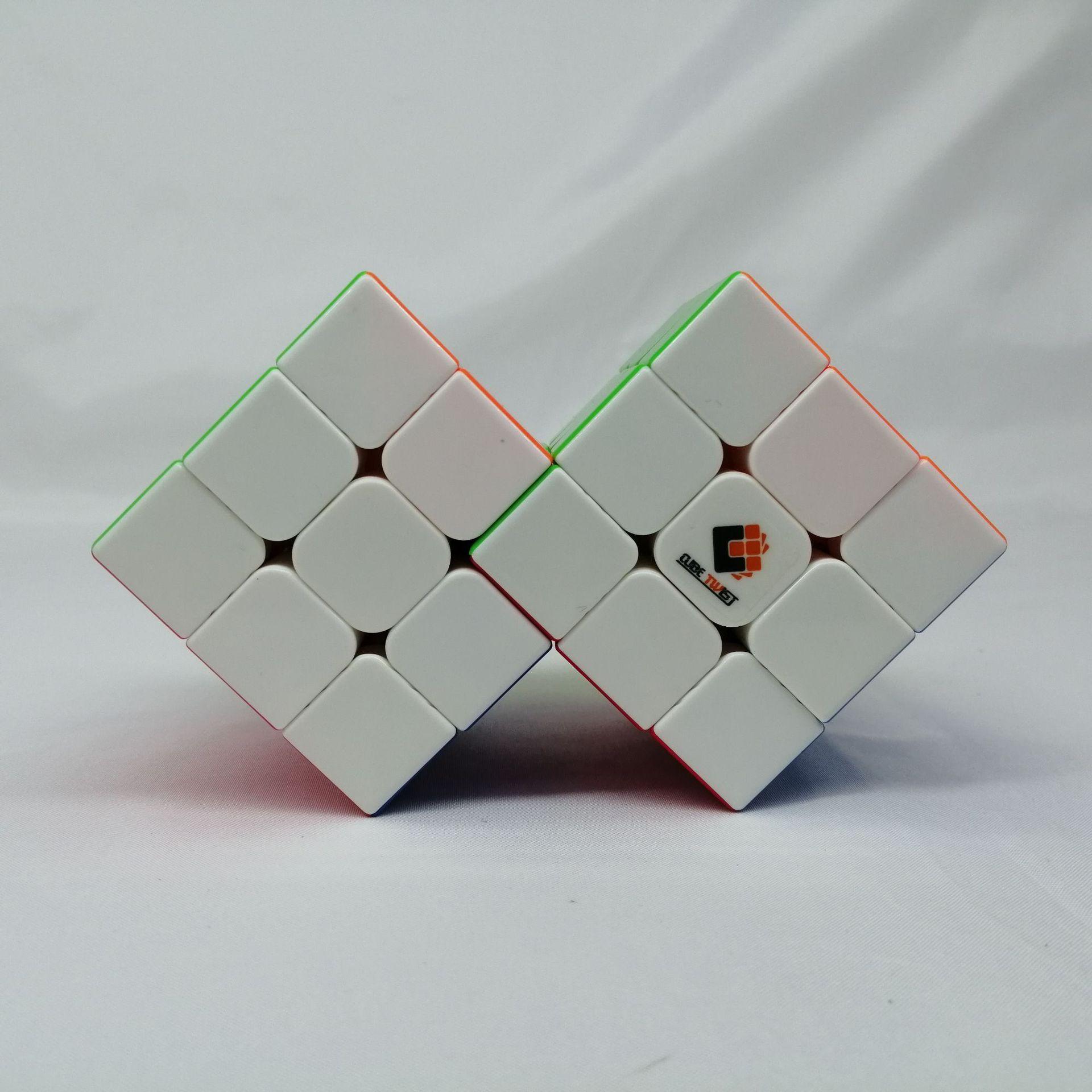 (image for) CubeTwist 2‑3 to 6‑3 Color Siamese Cube, Restricted‑Rotation Connected 3x3 Twisty Puzzle, Custom N‑3 Available