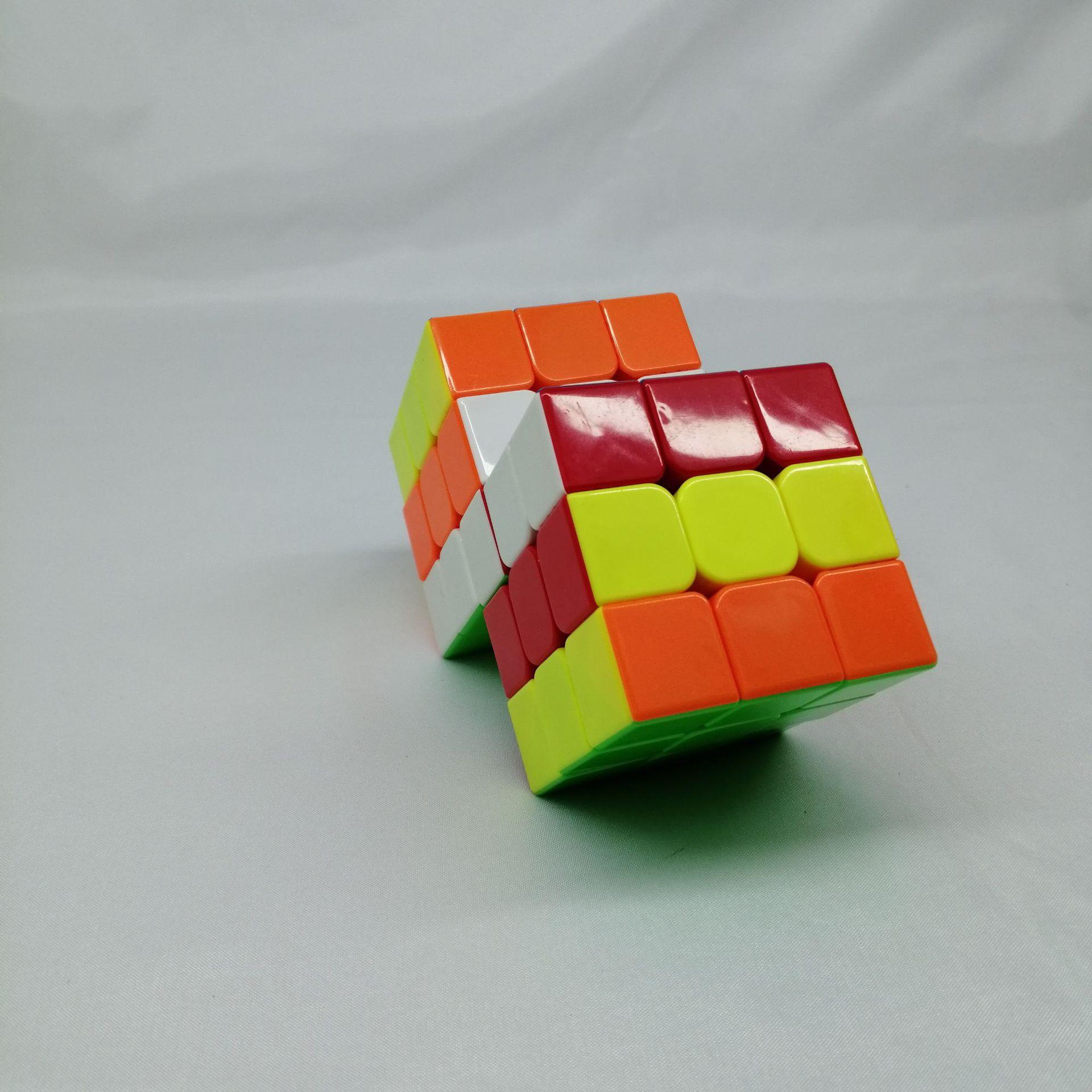 (image for) CubeTwist 2‑3 to 6‑3 Color Siamese Cube, Restricted‑Rotation Connected 3x3 Twisty Puzzle, Custom N‑3 Available