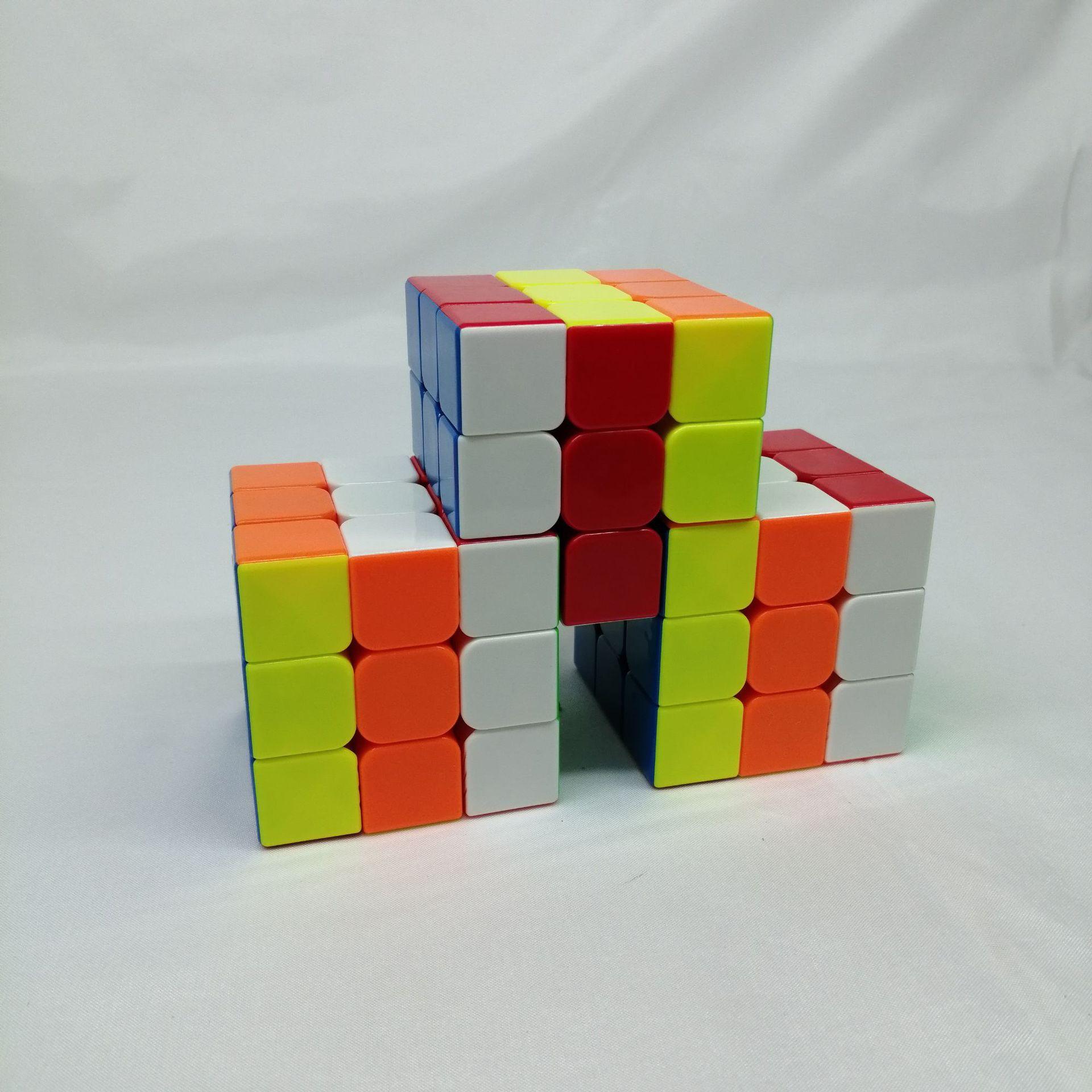(image for) CubeTwist 2‑3 to 6‑3 Color Siamese Cube, Restricted‑Rotation Connected 3x3 Twisty Puzzle, Custom N‑3 Available
