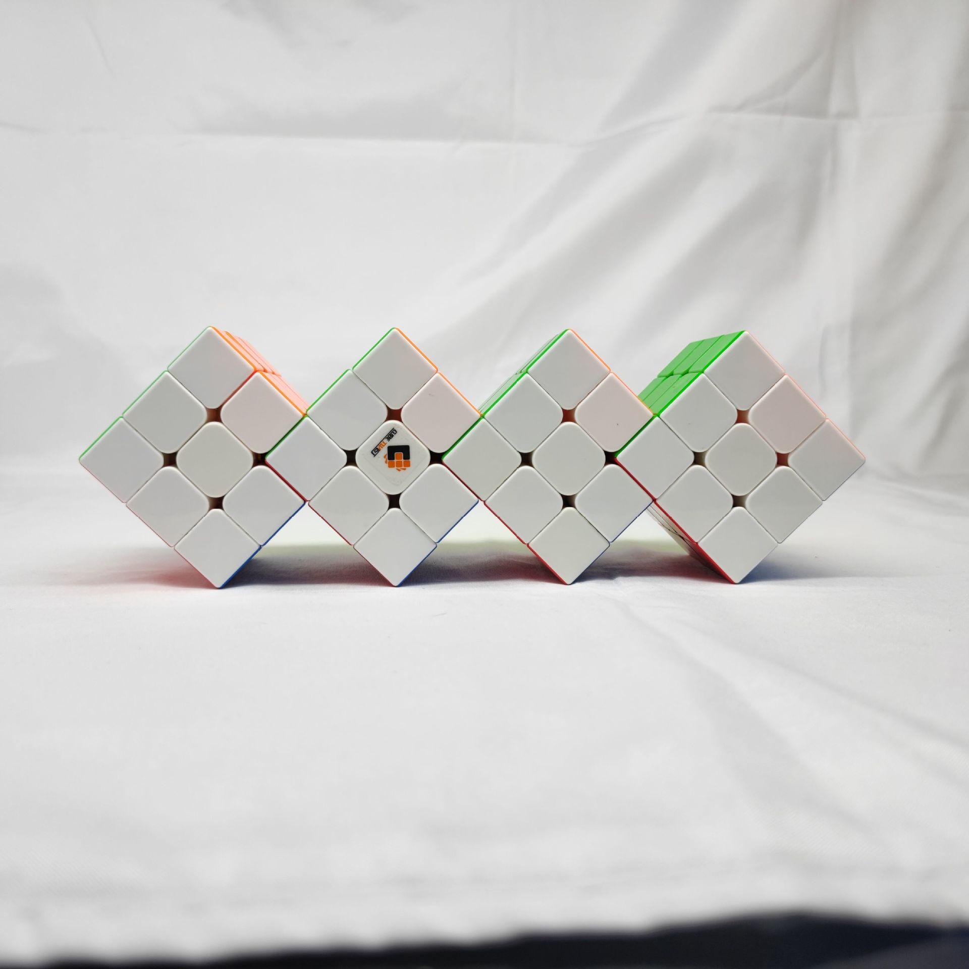 (image for) CubeTwist 2‑3 to 6‑3 Color Siamese Cube, Restricted‑Rotation Connected 3x3 Twisty Puzzle, Custom N‑3 Available